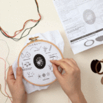 Learn Embroidery Pendant Kit With Hoop 1