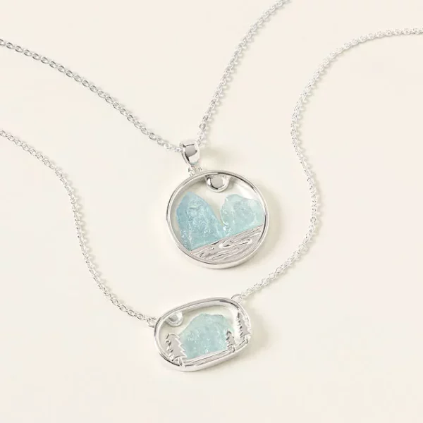 Raw Gemstone Glacier Necklace
