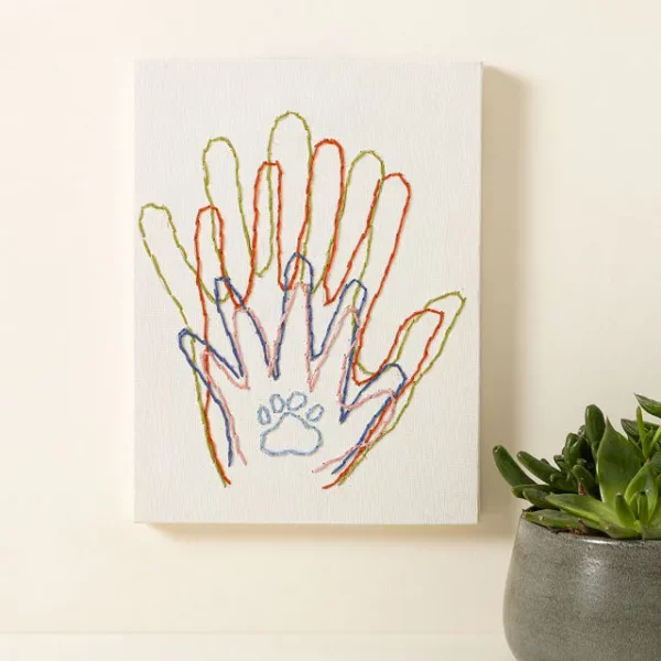Stitched Together Diy Family Handprint Kit 1