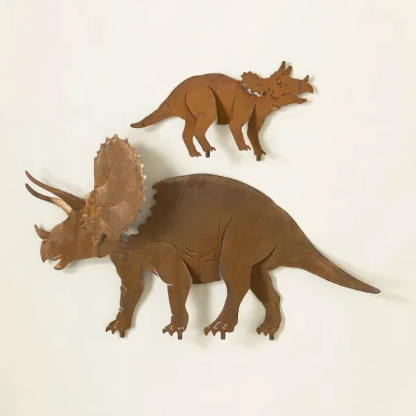 Triceratops Garden Sculpture - Set Of 2 2