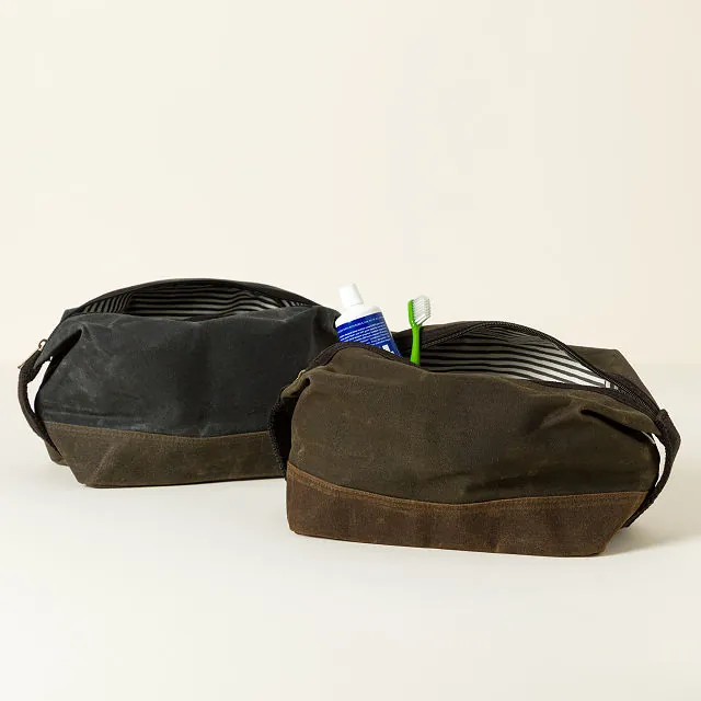 Robert Kline Art Handmade Gift Ideas 11 Waxed Canvas Dopp Kit