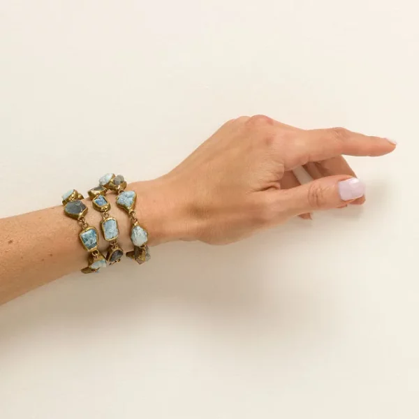 Convertible Raw Aquamarine Necklace & Bracelet 1