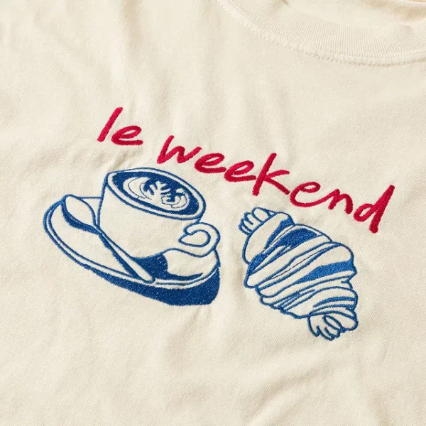 Le Weekend Embroidered T-shirt 1