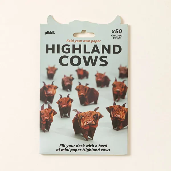 Mini Highland Cows Paper Desk Herd 4