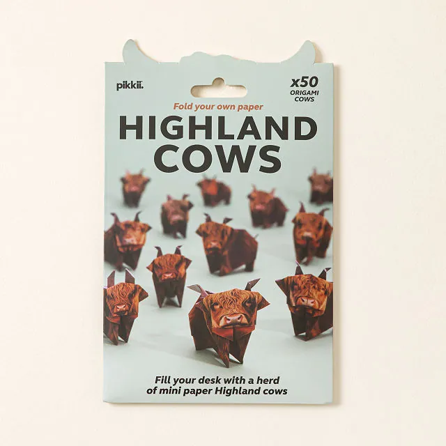 Mini Highland Cows Paper Desk Herd 4 Mini Highland Cows Paper Desk Herd 4