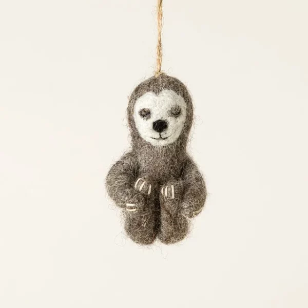 Poseable Sloth Felt Ornament 1