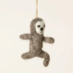 Poseable Sloth Felt Ornament