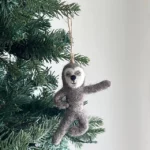 Poseable Sloth Felt Ornament 3