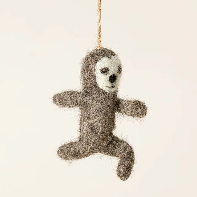 Robert Kline Art Handmade Gift Ideas 11 Poseable Sloth Felt Ornament