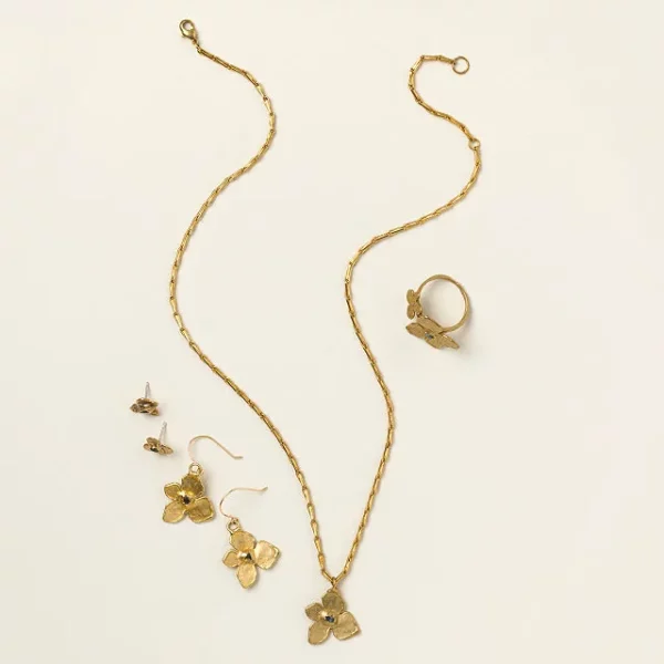 Raw Blue Sapphire Hydrangea Jewelry 2