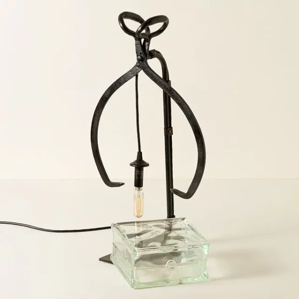 Reclaimed Ice Tong Table Lamp 5