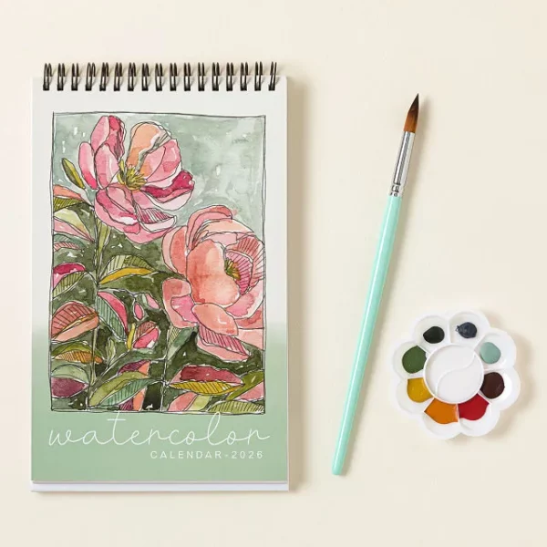 Year Of Guided Watercolor Painting Desk Calendar 2