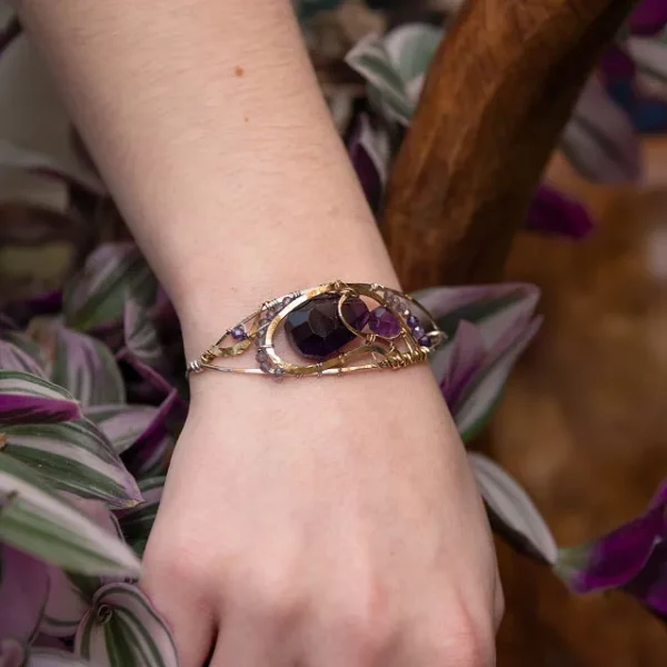 Amethyst Braided Cuff 1