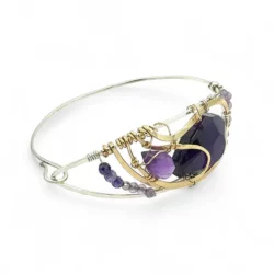 Amethyst Braided Cuff