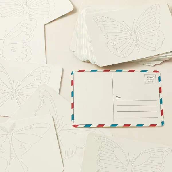 Birds & Butterflies Coloring Postcard Collection 2