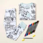 Dinosaur Color In Pajamas 2