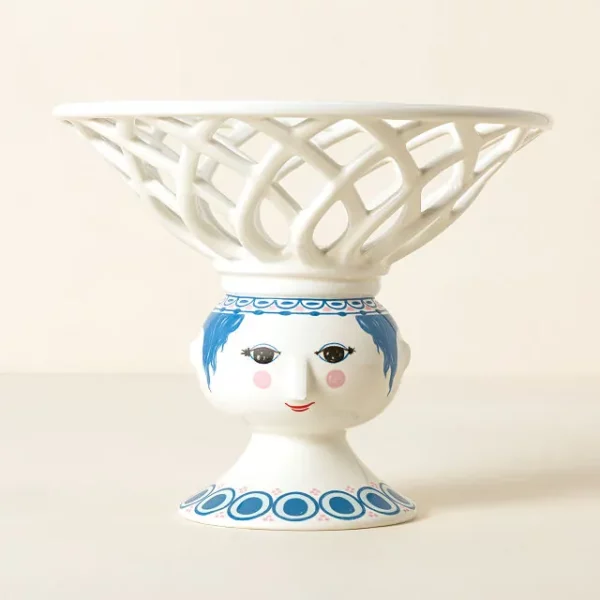 Fruit Lady Pedestal Bowl 3