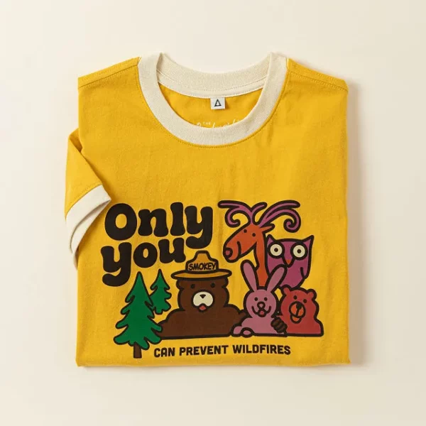 Smokey Bear & Friends Kids Retro Ringer Tee