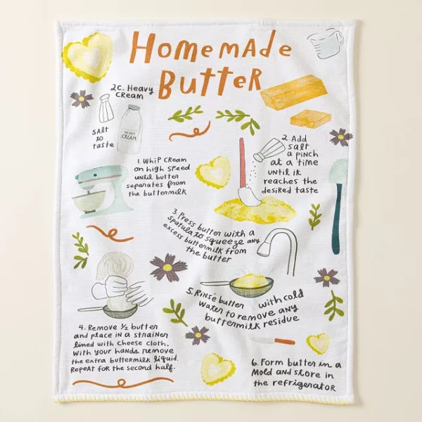 Butter Recipe Dish Towel 2