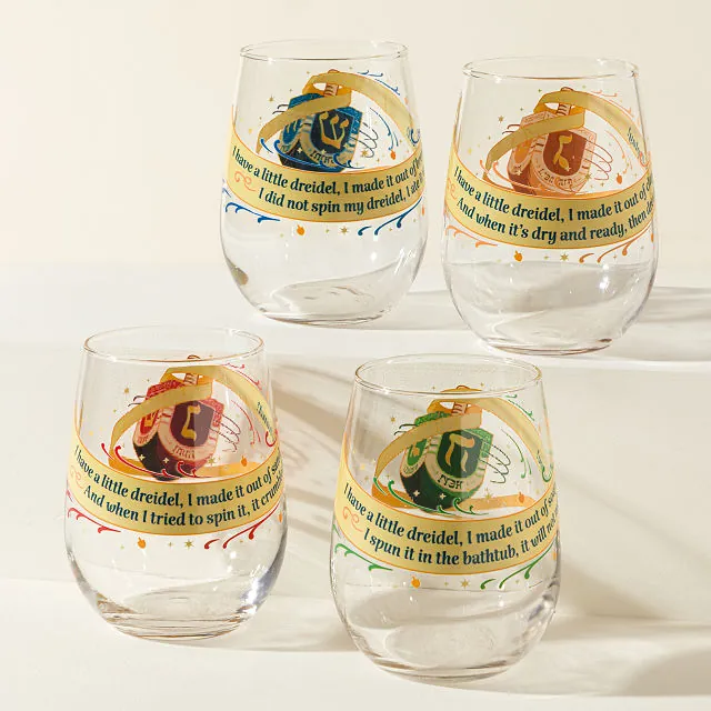 Drinking Dreidel Glasses - Set Of 4