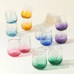 Handblown Mica Wine Glasses 1