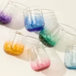 Handblown Mica Wine Glasses