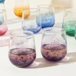 Handblown Mica Wine Glasses 2