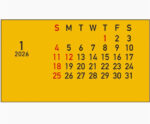 2026 School Bus Box Calendar 1