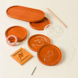 Beginner Engraving Wood Coaster Add-on Set