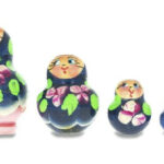 Blue Floral Mini Russian Nesting Dolls