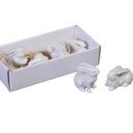 Boxed Ceramic Bunnies, Set Of 6