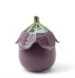 Ceramic Eggplant Container With Lid