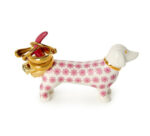 Ceramic 'posh Pooch' Dachshund Ring Holder 3