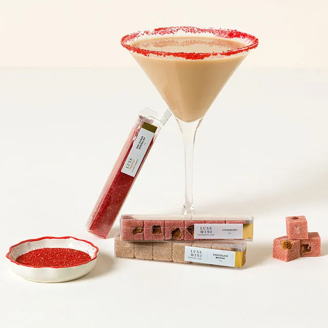 Chocolate Covered Strawberry Martini Cubes Chocolate Covered Strawberry Martini Cubes