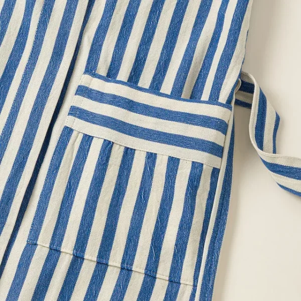 Coastal Stripe Turkish Cotton Robe 3