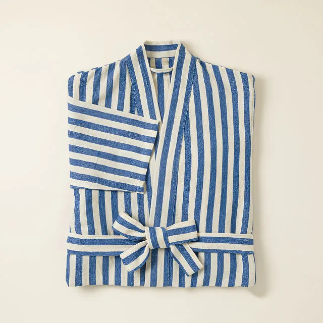 Coastal Stripe Turkish Cotton Robe Coastal Stripe Turkish Cotton Robe