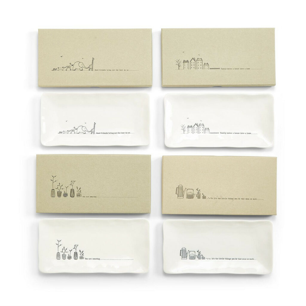 East Of India Long Trinket Tray In Gift Box