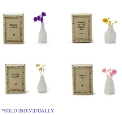 East Of India Matchbox Vase With Flowers