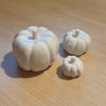East Of India Porcelain White Pumpkins, Set Of 3
