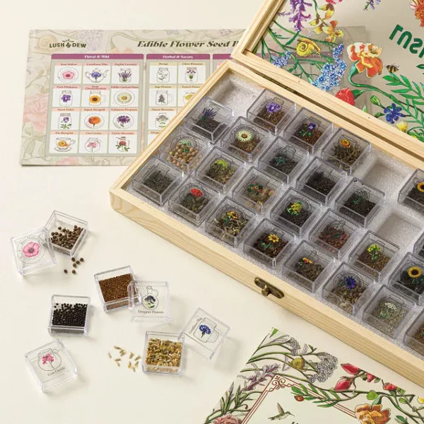 Edible Flower Seed Bank & Almanac Gift Set 1