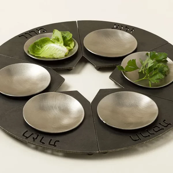 Flame-cut Modular Seder Plate 1