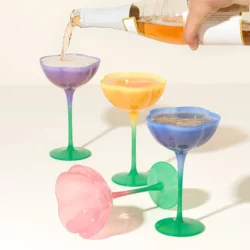 Fluted Tulip Glasses - Set Of 4