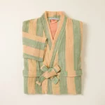 Gauzy Turkish Cotton Striped Robe