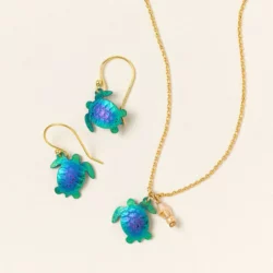 Iridescent Sea Turtle Jewelry