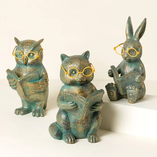 Light Up Reading Animal Sculptures 1