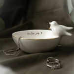 Lovebird Ceramic Trinket Bowl