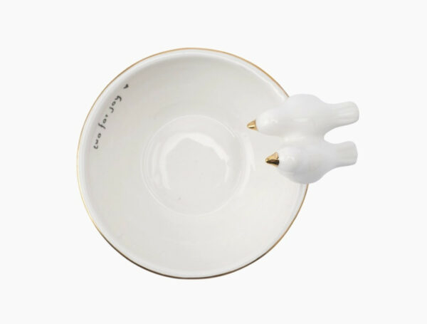 Lovebird Ceramic Trinket Bowl 4
