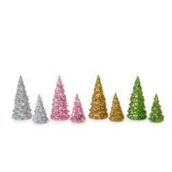 Mini Light-up Glitter Tree, Set Of 2