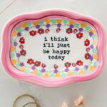 Natural Life Artisan Trinket Dish - Happy Today