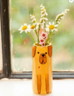 Natural Life Little Bud Vase - Dog